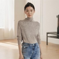 溫碧霞代言IRENENA服裝高領長袖打底衫氣質(zhì)百搭顯瘦上衣